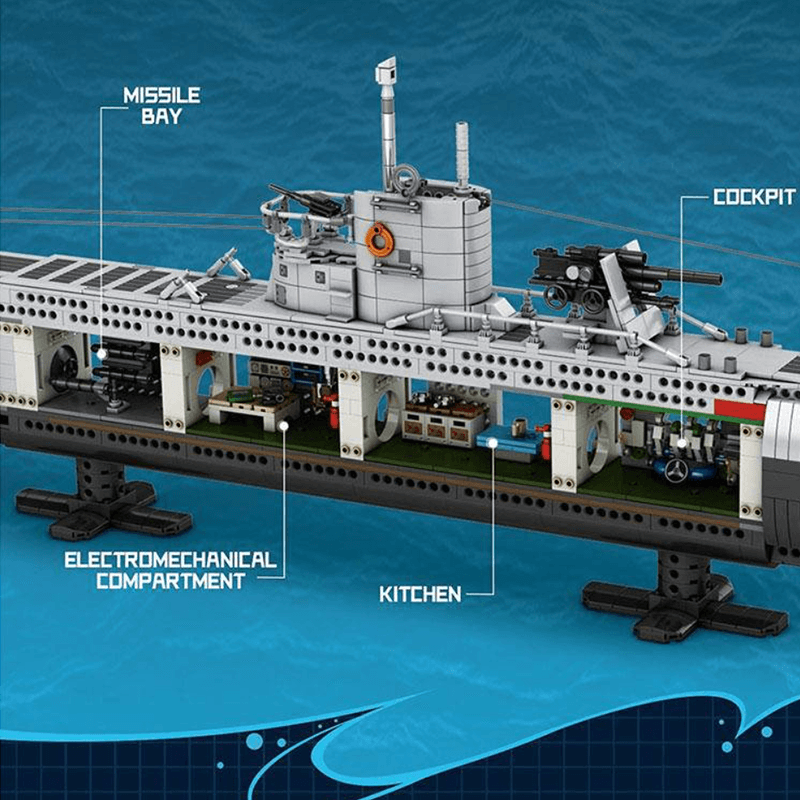 Reobrix 33050 - German U Boat - vue 13 | Power Blockz