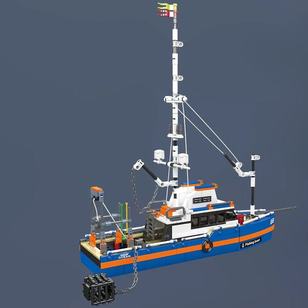 Mould King 10195 - Fishing Boat - vue 4 | Power Blockz