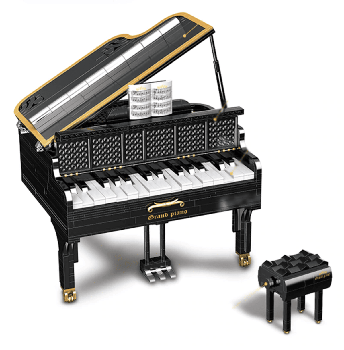 Happy Build xqgq-01 - Self Playing Grand Piano | Power Blockz