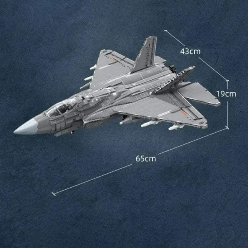 Keepplay K-23017 - J-35 Stealth Fighter - vue 6 | Power Blockz