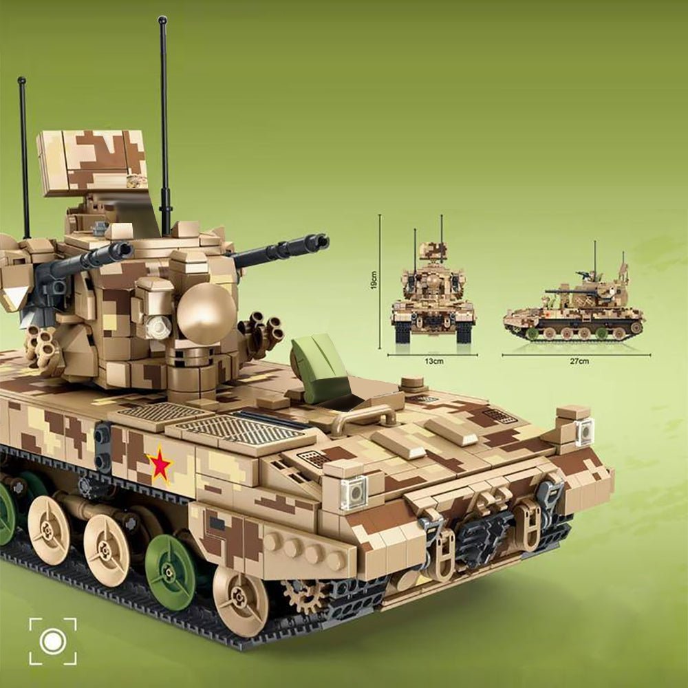Spebrick 688006 - 09 Type 35mm Tracked Self Propelled Anti Aircraft Artillery - vue 4 | Power Blockz