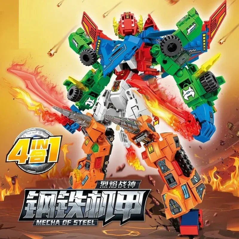 Transforming Flaming War Mecha Robot | 717pcs - Transforming Flaming War Mecha Robot - vue 2 | Power Blockz