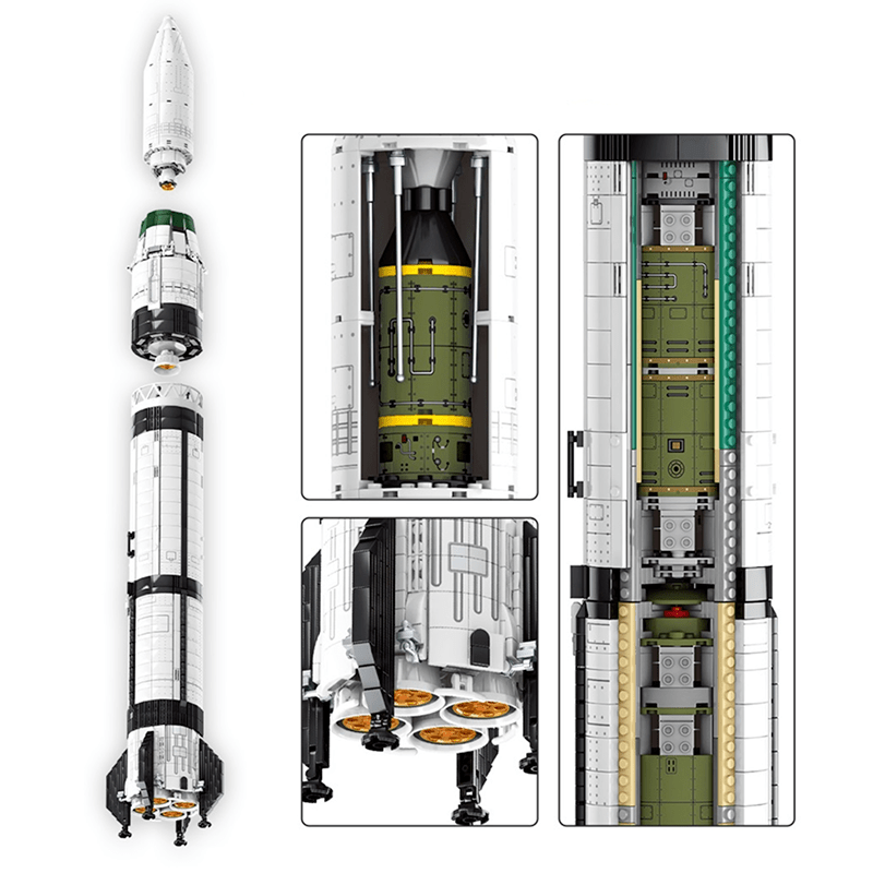 Sembo 203305 - Dong Fang Hong CZ-1 Launch - vue 4 | Power Blockz