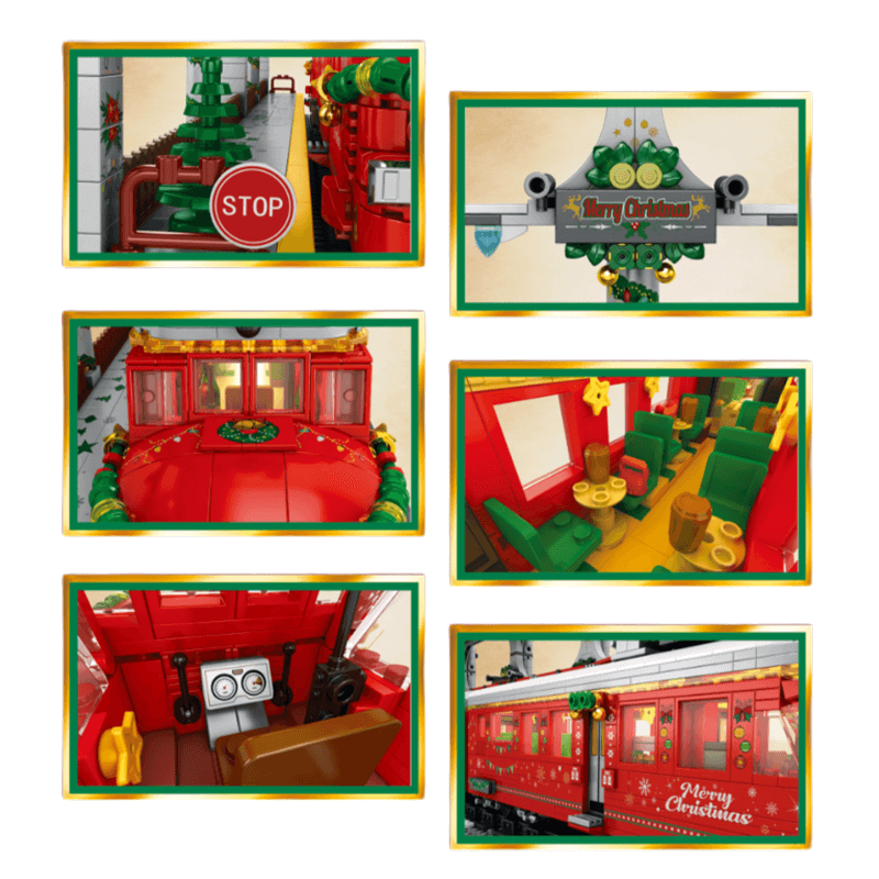 Reobrix 66034 - Christmas Train Set - vue 5 | Power Blockz