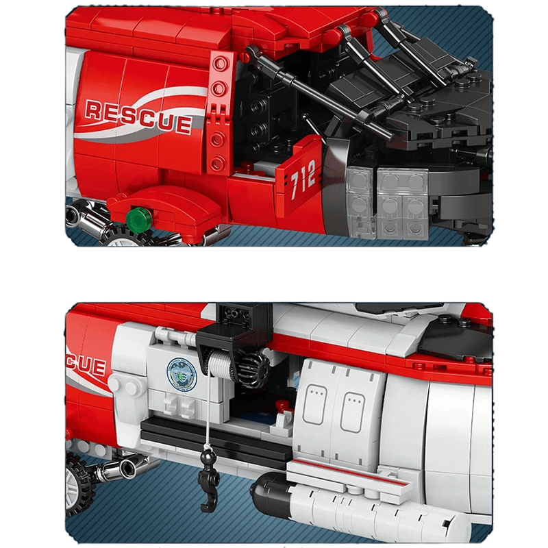Reobrix 33026 - HH-60J Search And Rescue Aircraft - vue 6 | Power Blockz