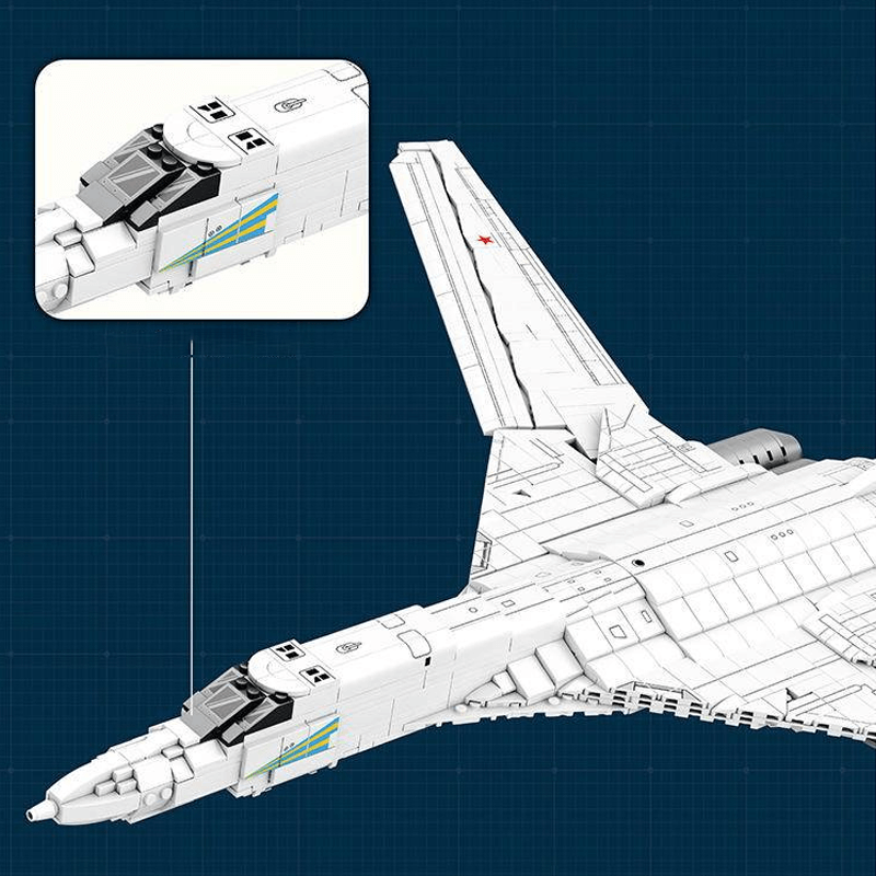 Reobrix 33036 - TU-160 Strategic Bomber - vue 10 | Power Blockz