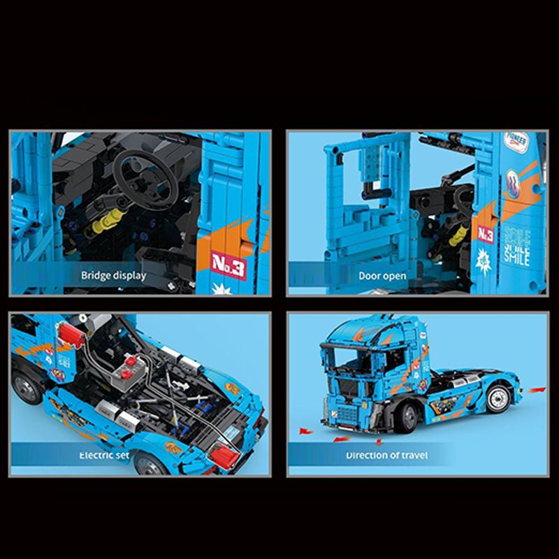 Decool 33016 - RC Long-Haul Trailer Truck - vue 3 | Power Blockz