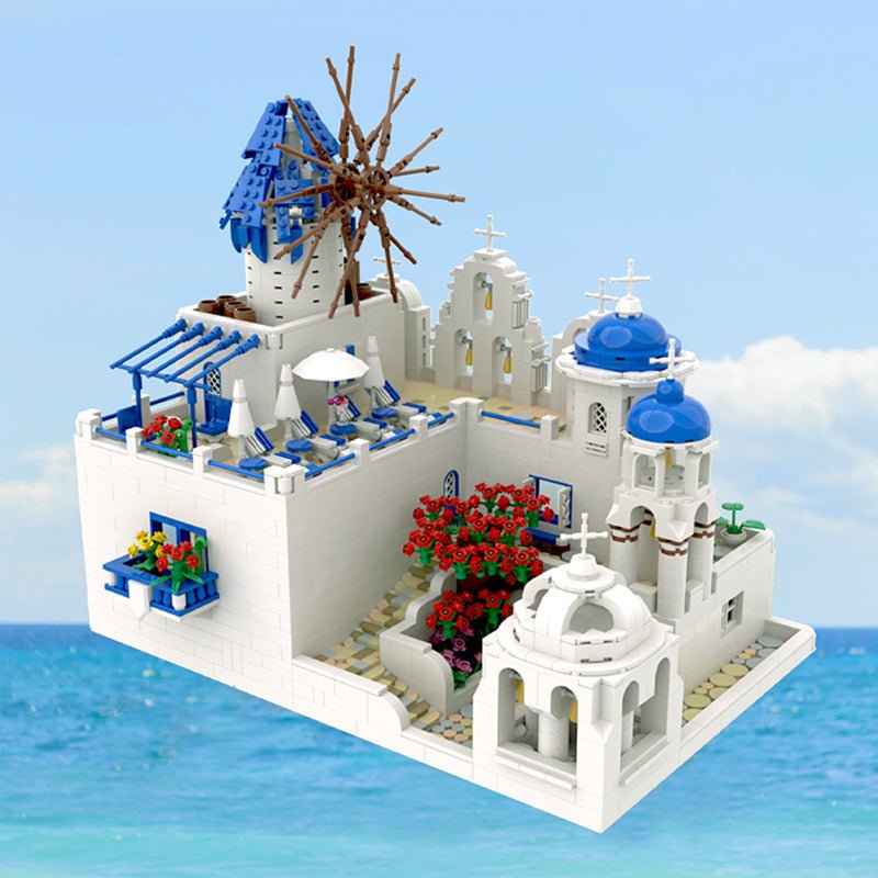 Gobricks MOC-89609 - Santorini Levels - vue 5 | Power Blockz