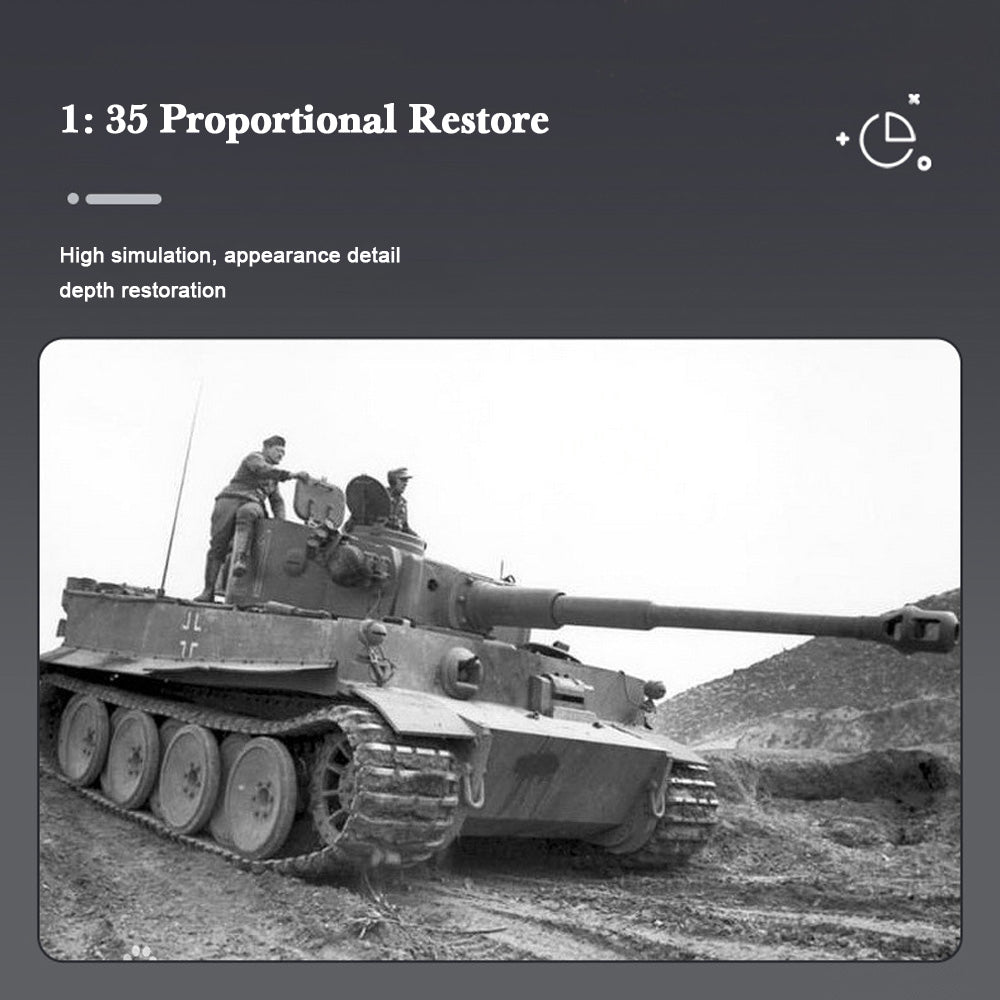 Sluban M38-B0851 - M38-B0851 Panzerkampfwagen Tiger Remote Controlled - vue 5 | Power Blockz