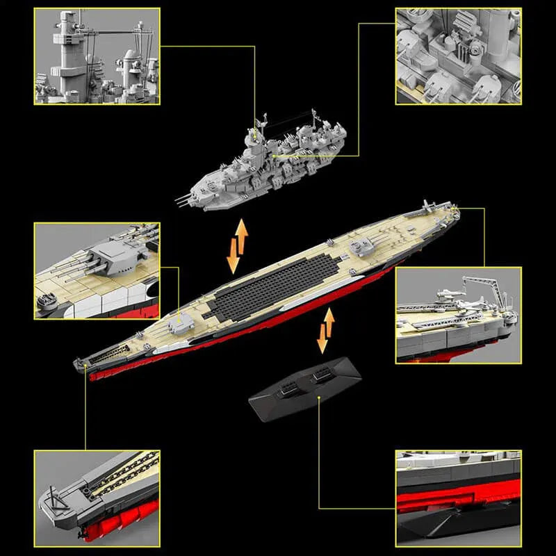 12G0 98007 - The USS Missouri BB-63 Battleship - vue 6 | Power Blockz