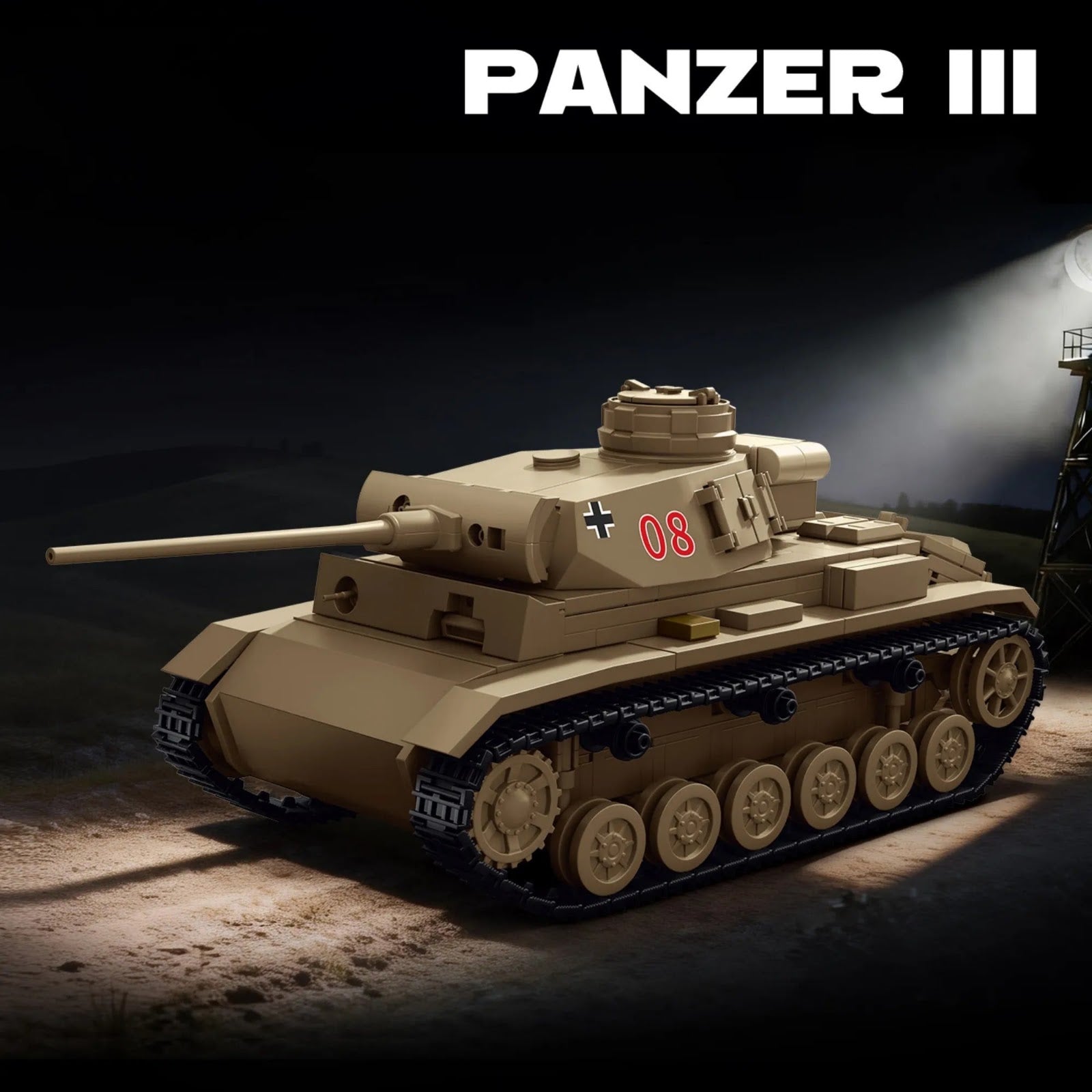 TK TWO TK9002 - Panzer III Battle Tank - vue 2 | Power Blockz