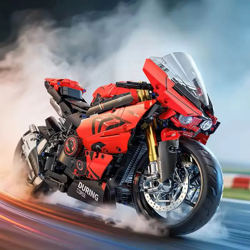 Toylinx 88816 - Italian V4 Racing Bike - vue 5 | Power Blockz