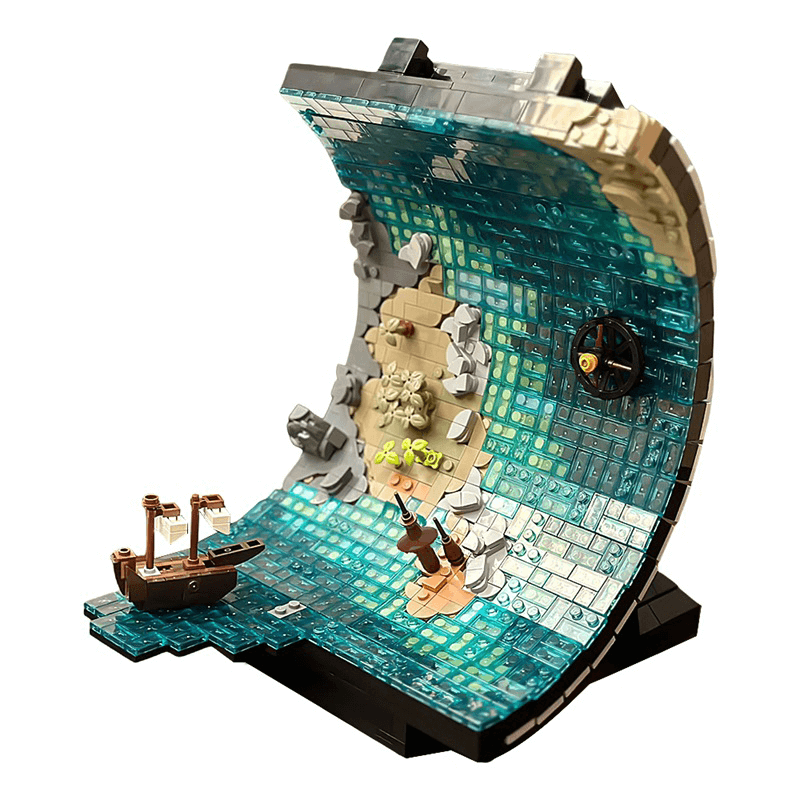 GoBricks A1393 - Perpetual Sailing Sculpture | Power Blockz