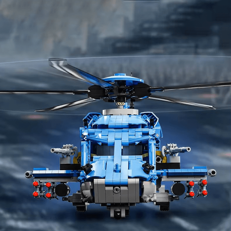 GOQI 3052 - Tactical Gunship Helicopter - vue 2 | Power Blockz