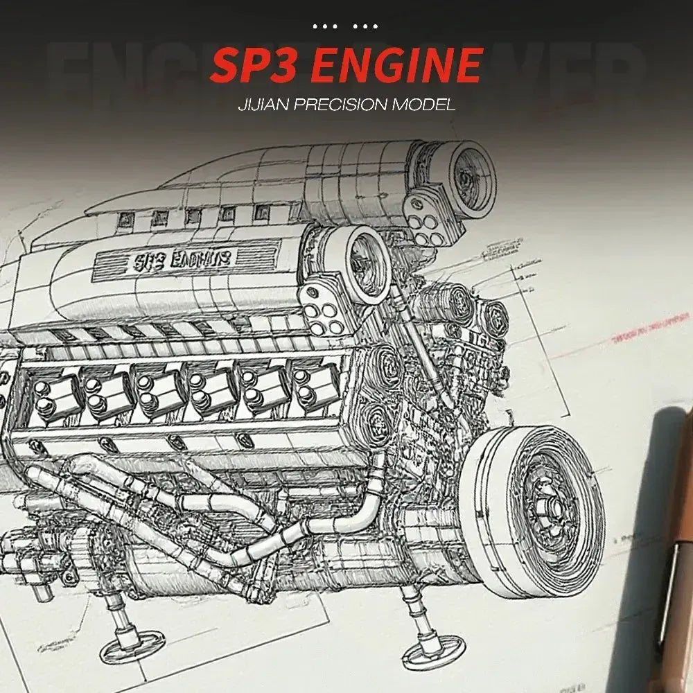 Reobrix 33016 - Italian V12 6.5 SP3 Engine - vue 5 | Power Blockz