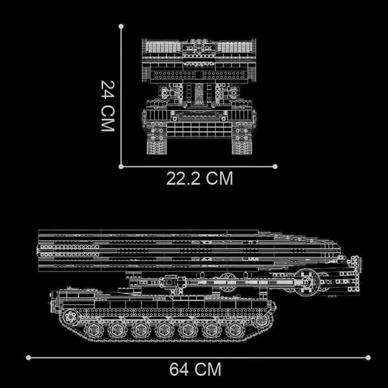 Mould King 20002 - Remote Controlled Abrams Bridge Layer - vue 7 | Power Blockz