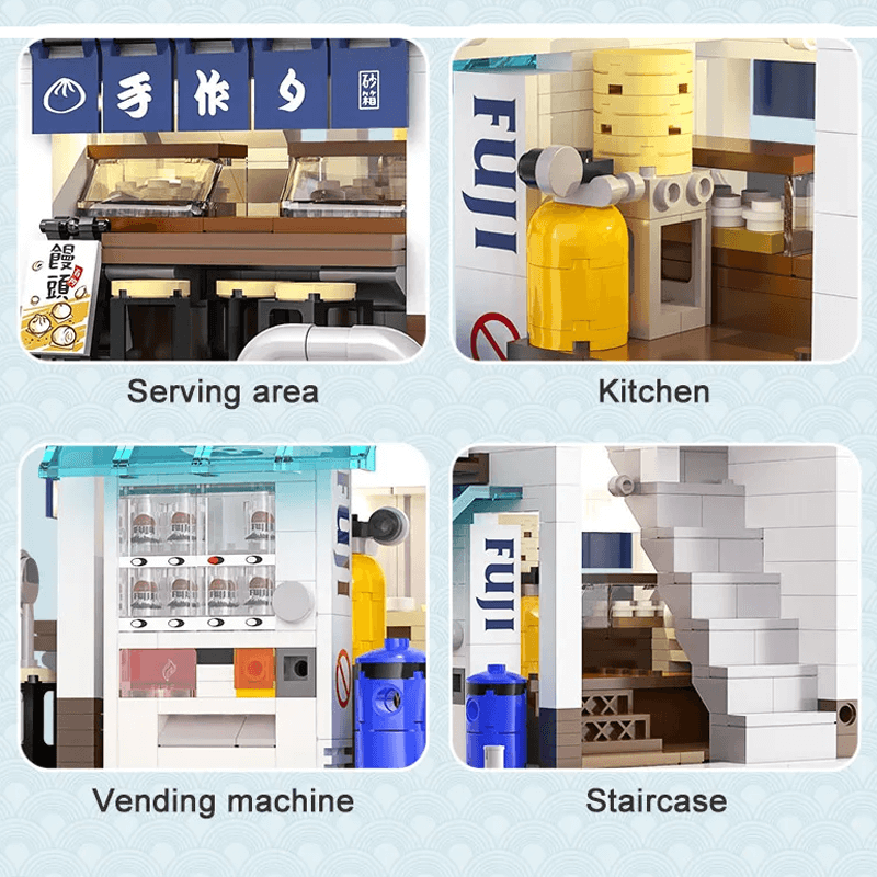 CaDa C66006W - Japanese Steamed Bun House - vue 2 | Power Blockz