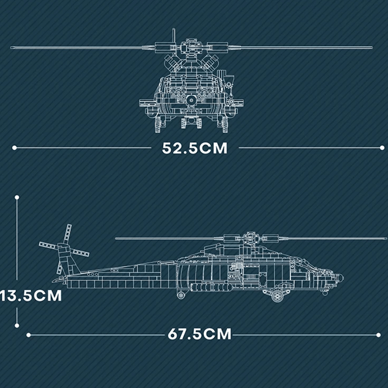 Reobrix 33026 - HH-60J Search And Rescue Aircraft - vue 7 | Power Blockz