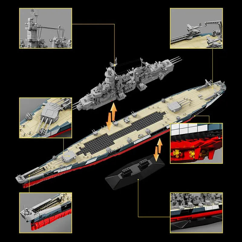 12GO 98009 - USS Montana Battleship - vue 6 | Power Blockz