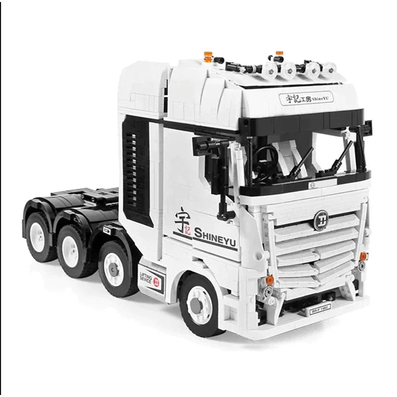 Happy Build YC-QC007 - Static Version - Heavy-Duty Trailer Truck - vue 5 | Power Blockz