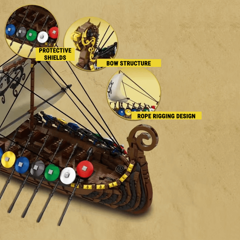 Reobrix 66101 - Legendary Viking Longship - vue 7 | Power Blockz