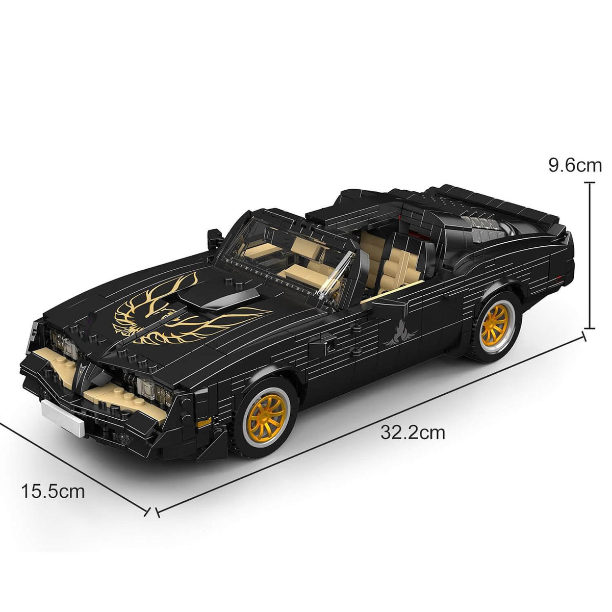 Mould King 10029 - 1981 Retro Muscle Coupe - vue 4 | Power Blockz