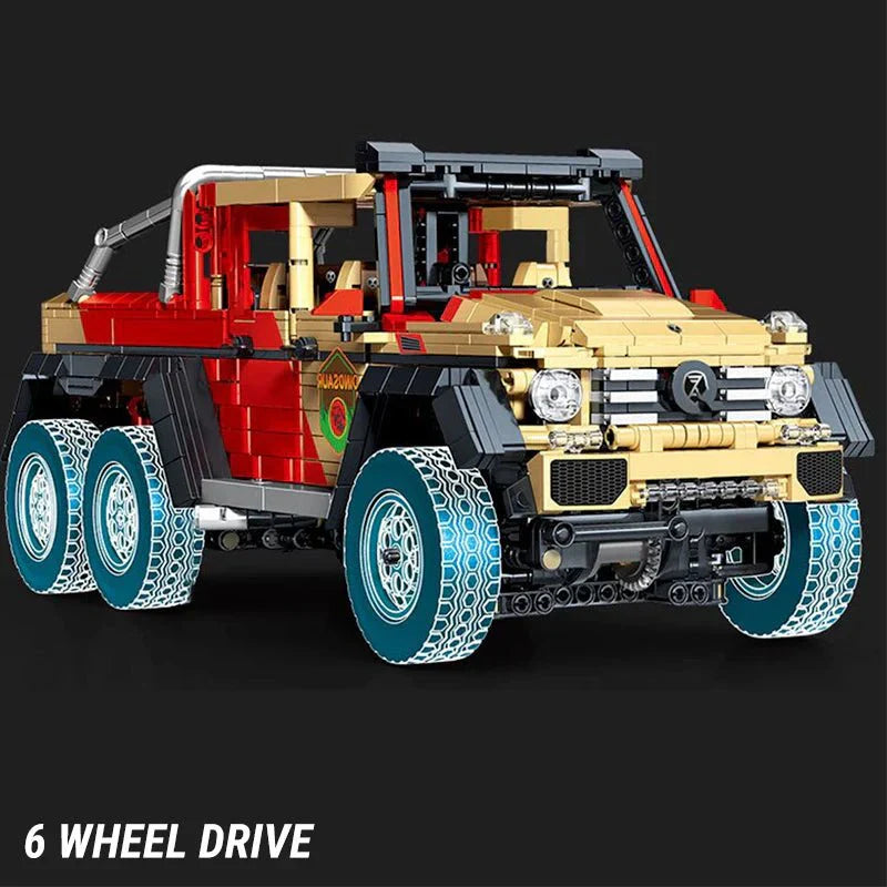 Sembo 701039 - Static Version - Jurassic Dino Hunter Off-Road Truck - vue 9 | Power Blockz