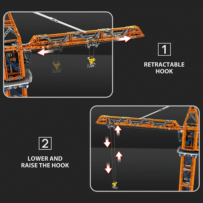 Reobrix 22013 - Motorized Tower Crane - vue 6 | Power Blockz
