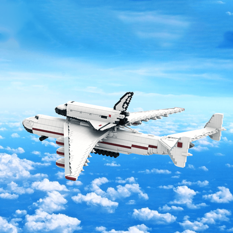 Gobricks MOC-95312 - Buran with Antonov AN-225 Carrierplane - vue 3 | Power Blockz