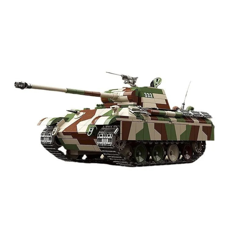 QUANGUAN 100252 - German Panzerkampfwagen V Panther Tank - vue 3 | Power Blockz