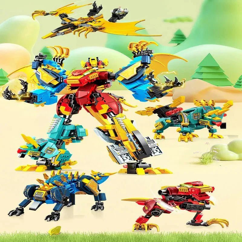 Sembo Dinosaur Mecha - Mecha Deformation Dinosaur Transformation - vue 2 | Power Blockz