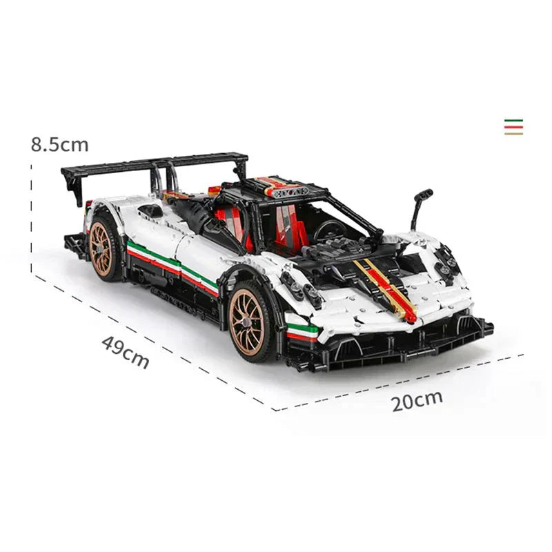 Mould King 13060 - Track-Only V12 Hypercar - vue 7 | Power Blockz