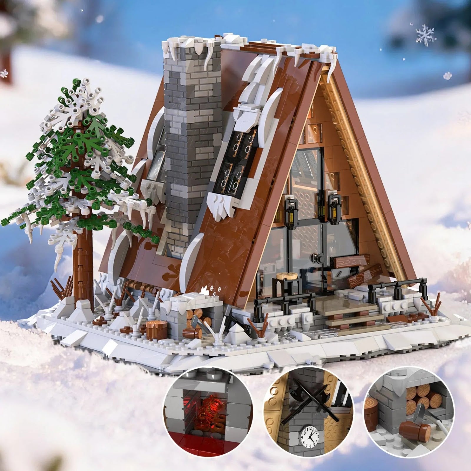 Xbert 66151 - A-Frame Snow Cabin - vue 2 | Power Blockz