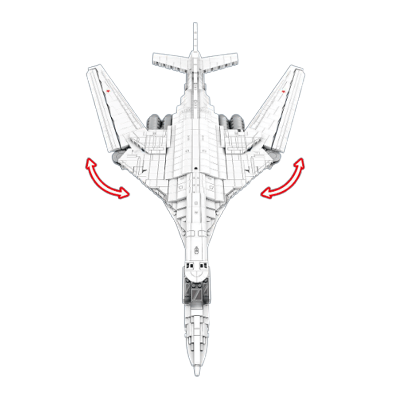Reobrix 33036 - TU-160 Strategic Bomber - vue 6 | Power Blockz