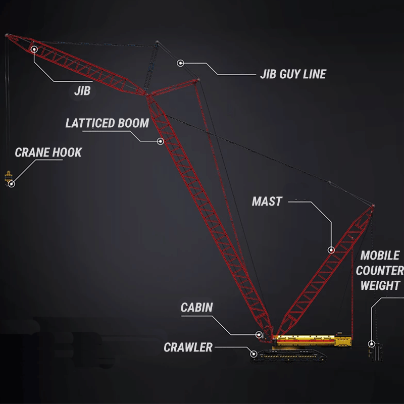 Mould King 17015 - Heavy Lift Crawler Crane - vue 14 | Power Blockz