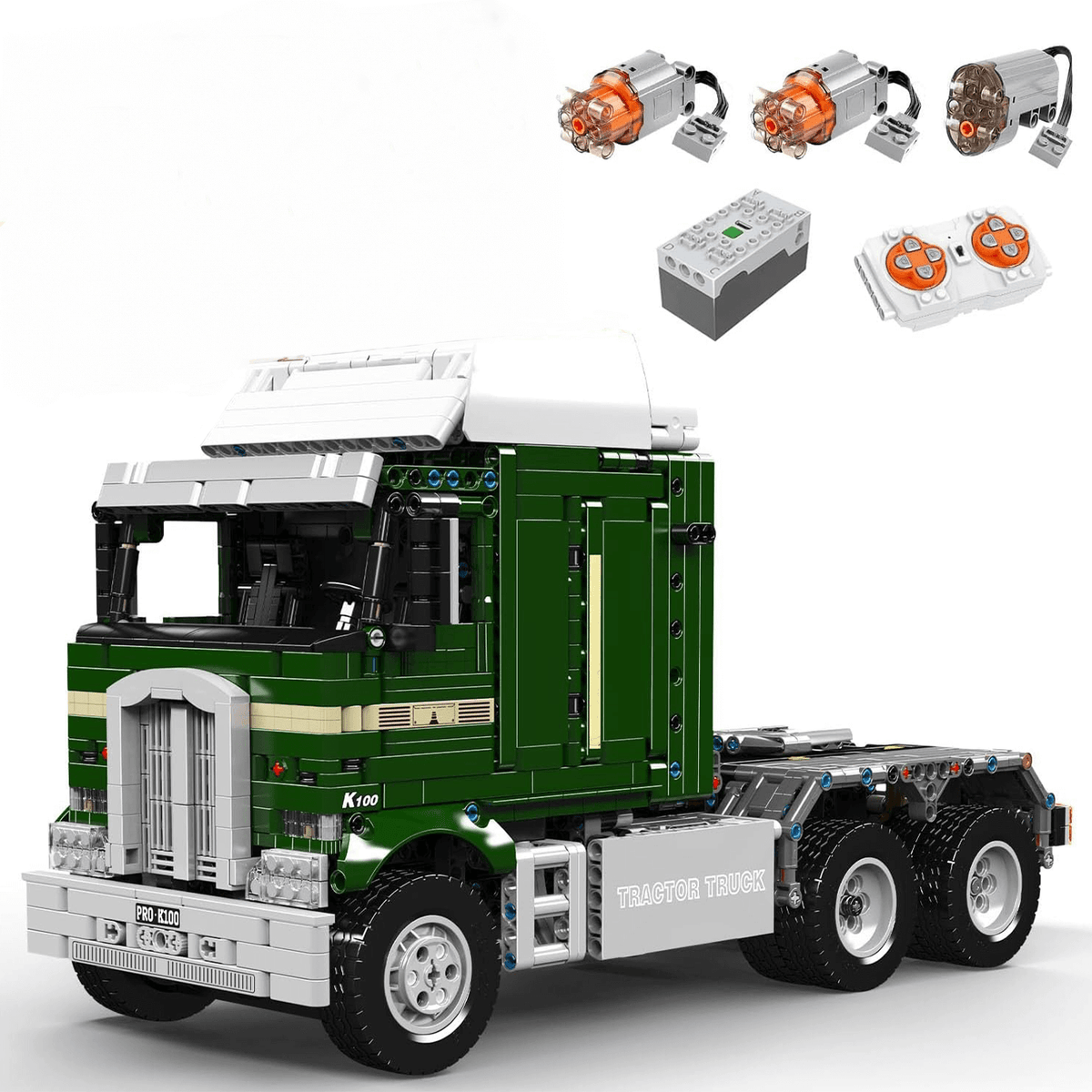Mould King 13202 - 70s Cabover Truck Remote Control - vue 2 | Power Blockz