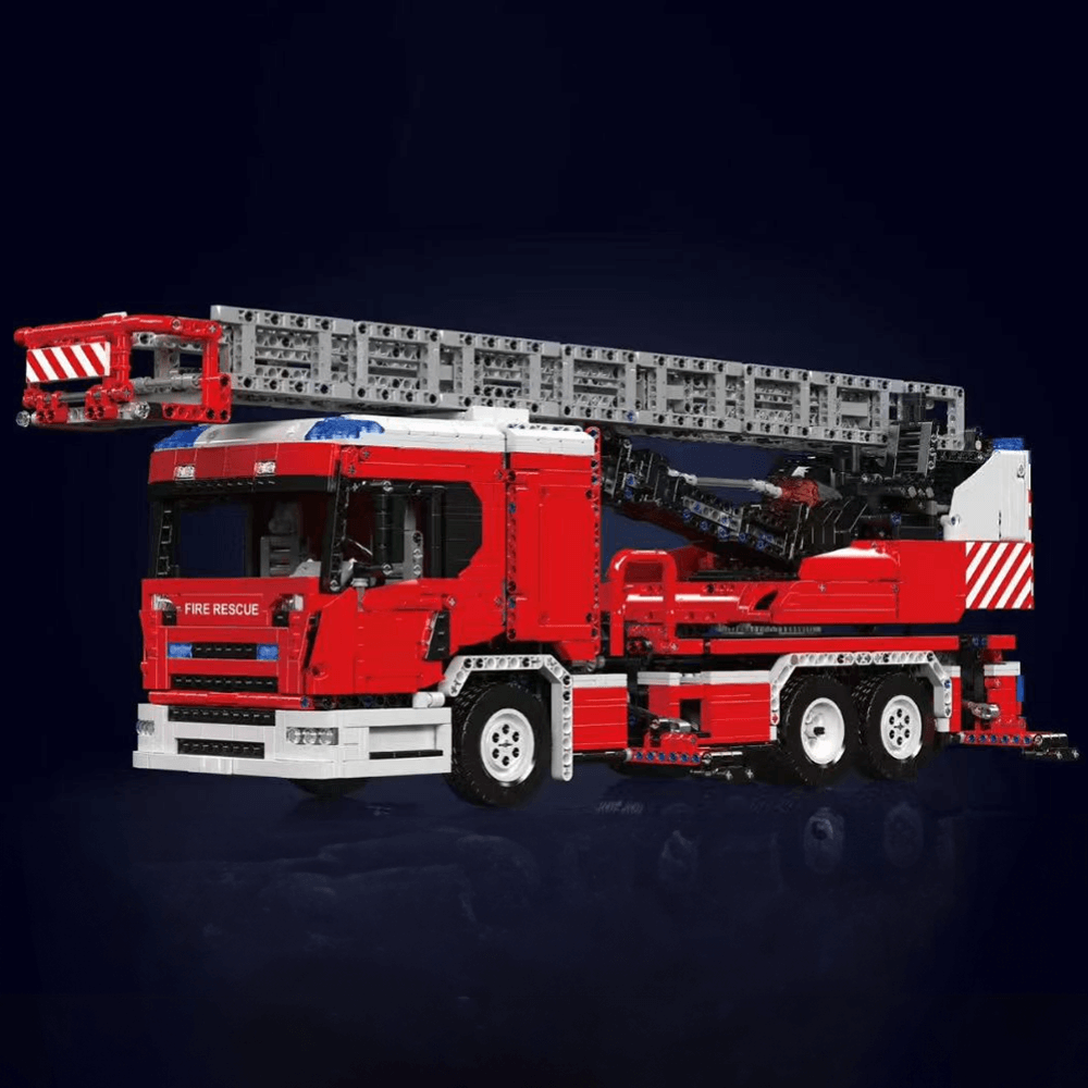 Mould King 17022 - Fire Rescue Ladder Truck - vue 4 | Power Blockz