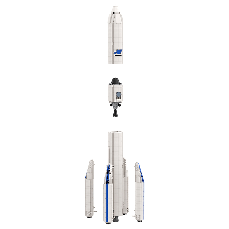 Gobricks MOC-91668 - The Ultimate Ariane 6 - vue 3 | Power Blockz