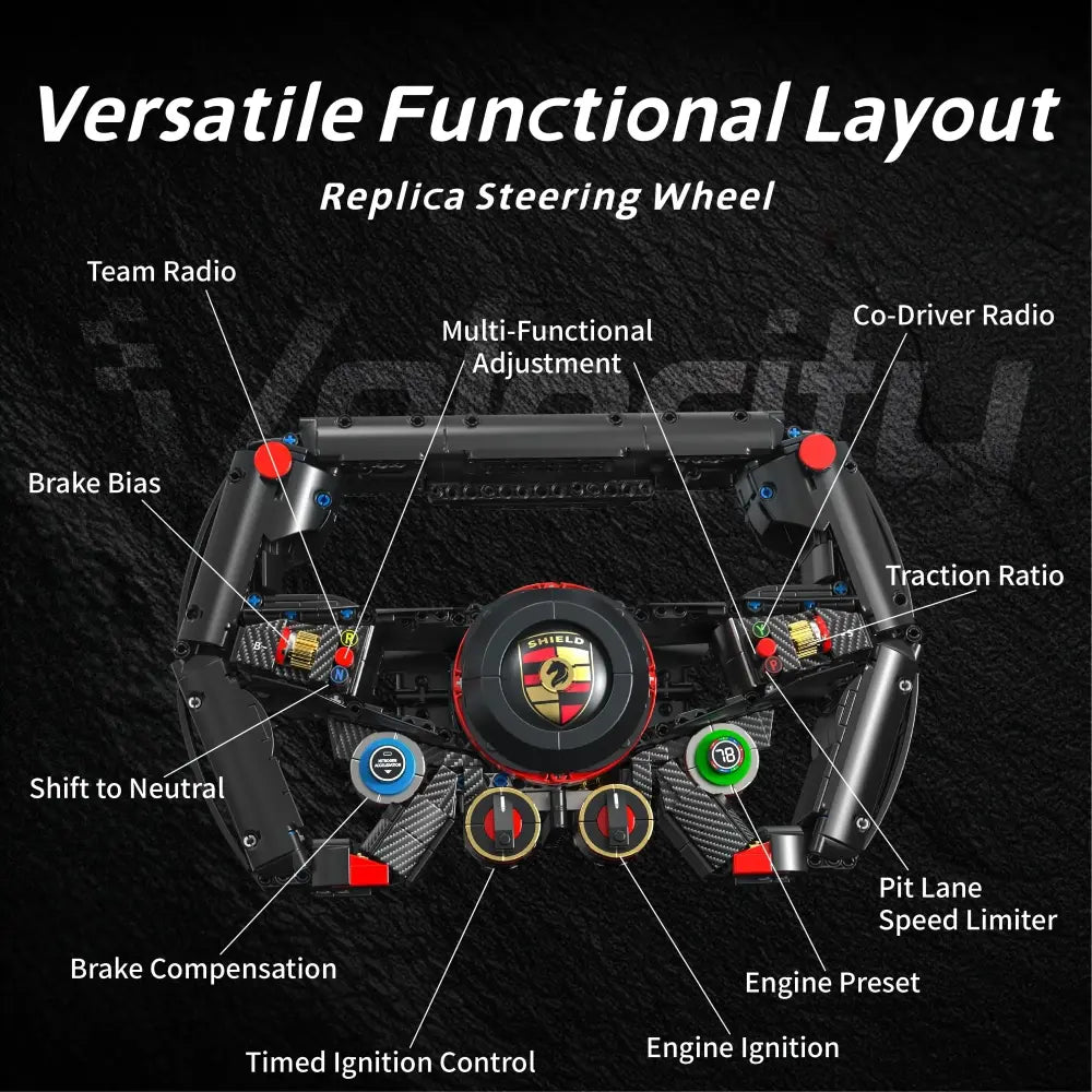 HUIYOYOYI H2002 - 1:1 Vision GT Steering Wheel - vue 6 | Power Blockz