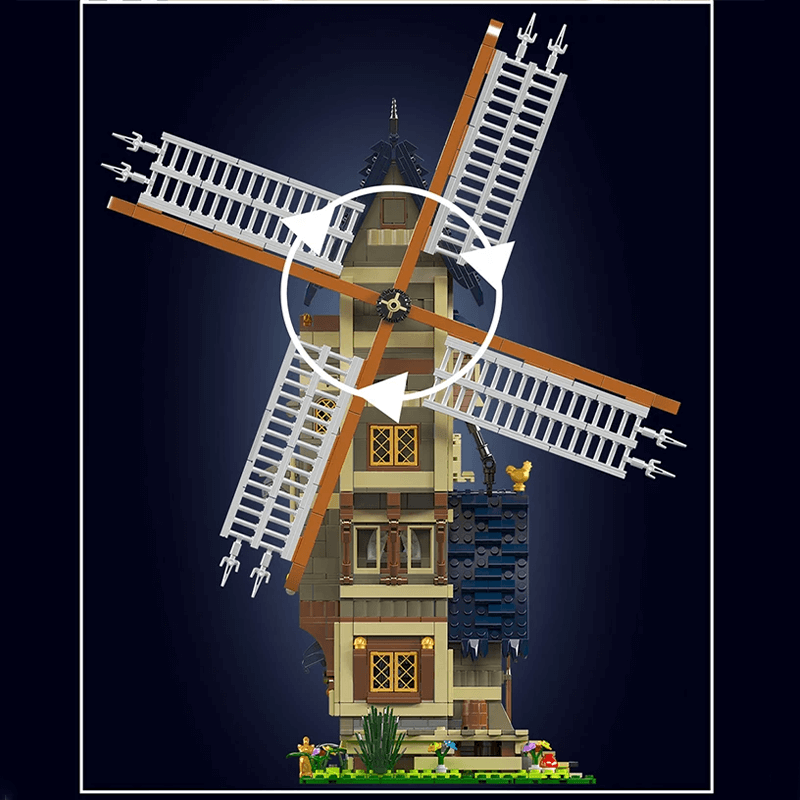 Mould King 10060 - Middle Ages Windmill - vue 2 | Power Blockz