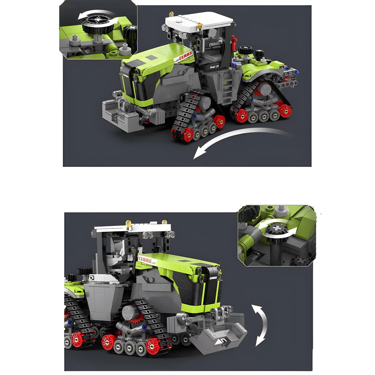 CaDA C65012W - Claas Xerion 5000 Trac TS - vue 7 | Power Blockz