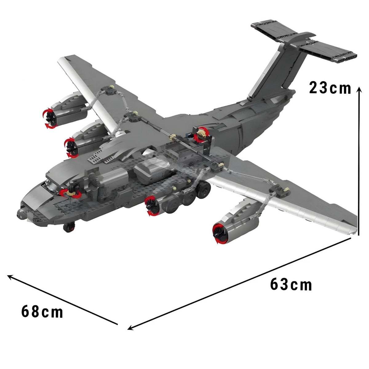 Qman 23013 - Y-20 Special Military Aircraft - vue 7 | Power Blockz