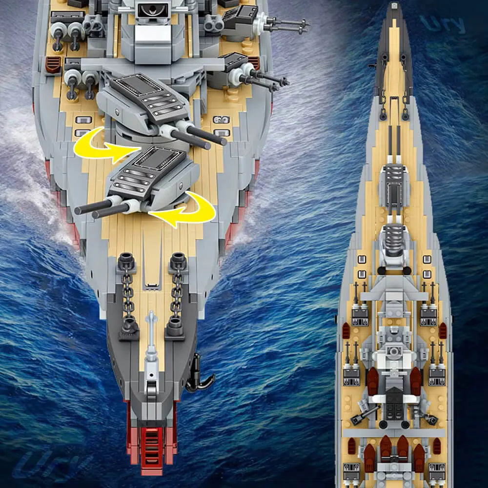 Forange FC4207 - Royal Navy Queen Elizabeth Battleship - vue 3 | Power Blockz