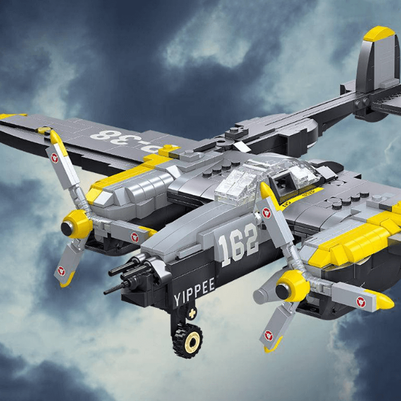 Jiestar 60146 - P-38 Lightning Fighter - vue 2 | Power Blockz