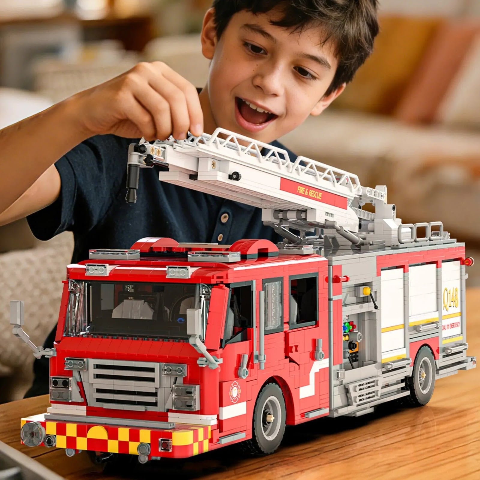 Xbert 66148 - US Firetruck Elevated Water Towers - vue 6 | Power Blockz