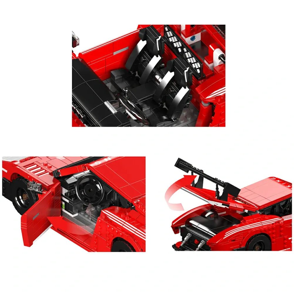 Mould King 10167 - Widebody 911 GT2 Rs Track Racer - vue 5 | Power Blockz