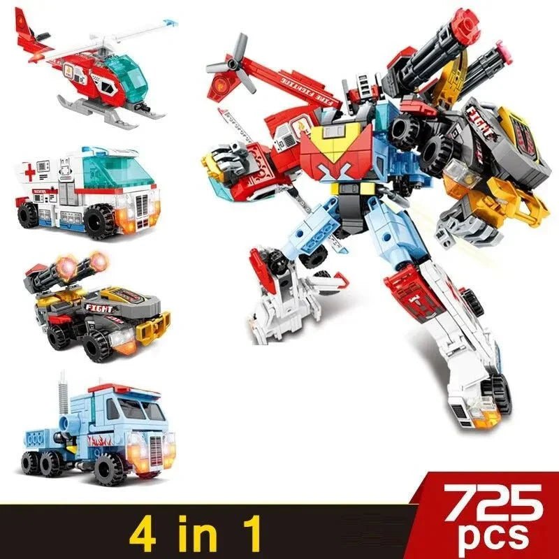Mecha Transforming Steel Robot Warrior Bricks Toy | 725pcs - Mecha Transforming Steel Robot Warrior Bricks Toy - vue 2 | Power Blockz