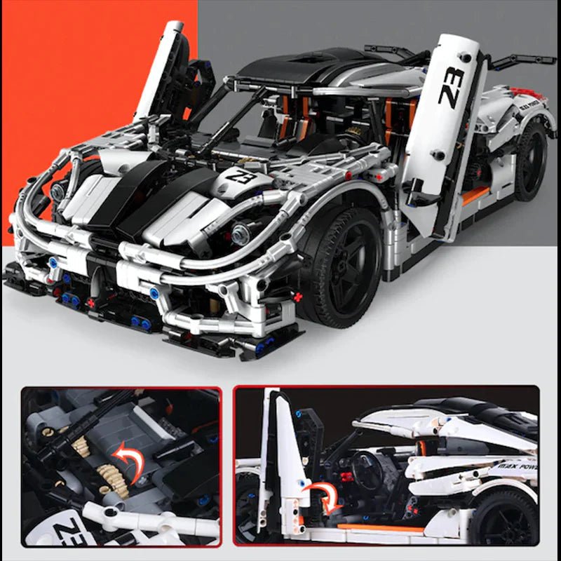 Mould King 13120 - Swedish Hypercar - vue 9 | Power Blockz