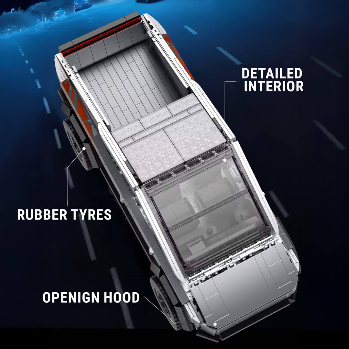 BaKa 33000 - Cyber Truck - vue 6 | Power Blockz