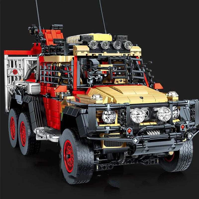 Sembo 701039 - Static Version - Jurassic Dino Hunter Off-Road Truck - vue 4 | Power Blockz